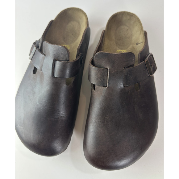 Birkenstock Boston Oiled Waxy Leather Buckle Clogs Slip On Sandal Shoes L6 M4 - Picture 6 of 15